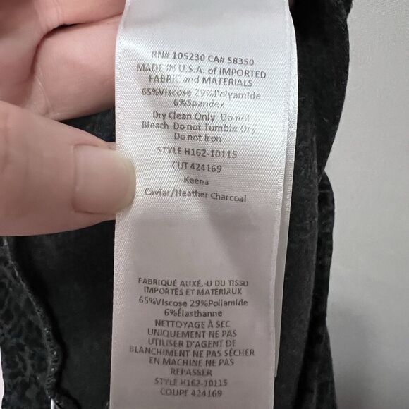 Joie Keena Women's Ponte Leopard Leggings In Caviar Charcoal Size Medium - Picture 7 of 9